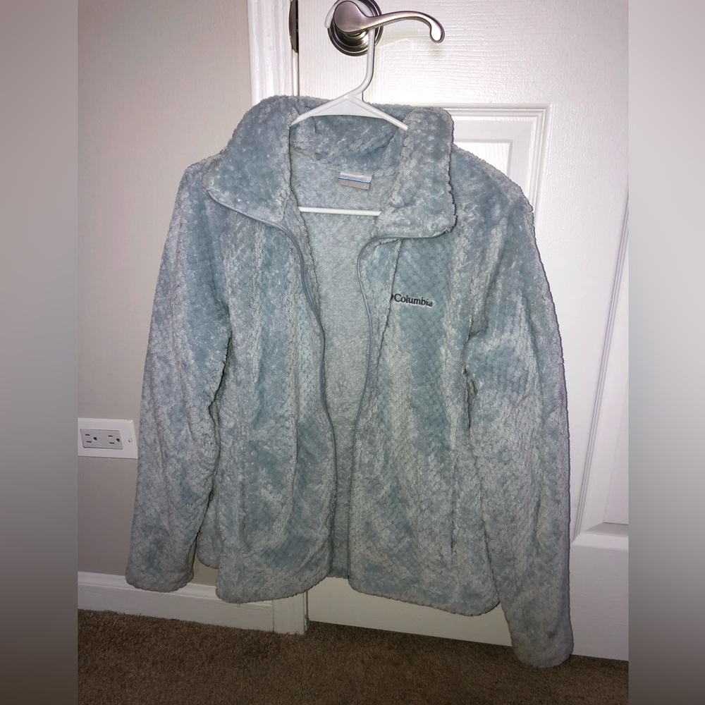 Columbia Light Blue Sherpa Fleece Jacket